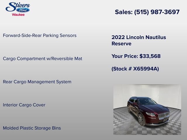 Used 2022 Lincoln Nautilus Reserve FWD image 32