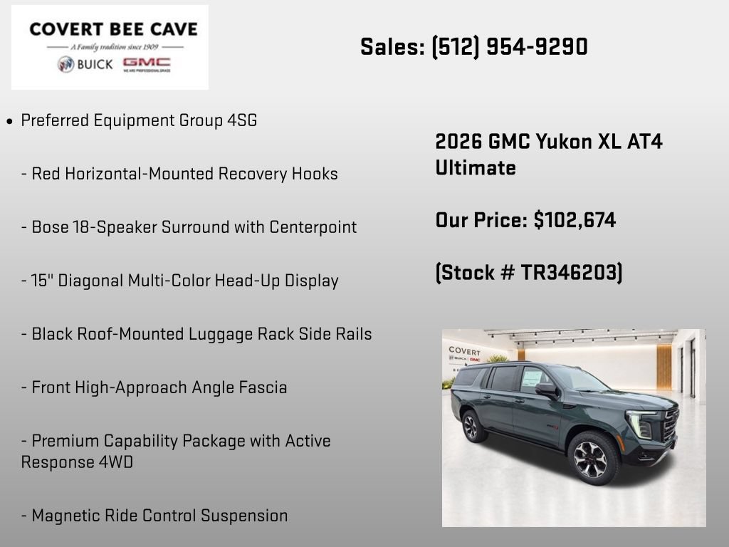 New 2026 GMC Yukon XL AT4 Ultimate AWD/4WD image 25