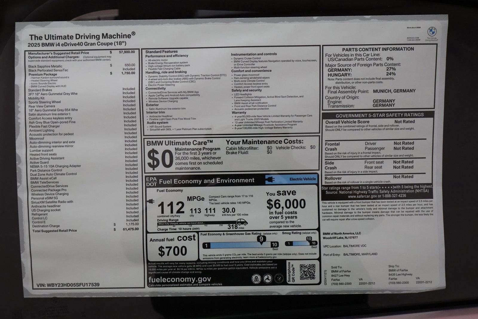 Used 2025 BMW i4 eDrive40 w/ Premium Package image 14