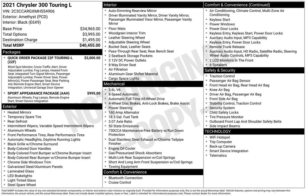 Used 2021 Chrysler 300 Touring L image 36