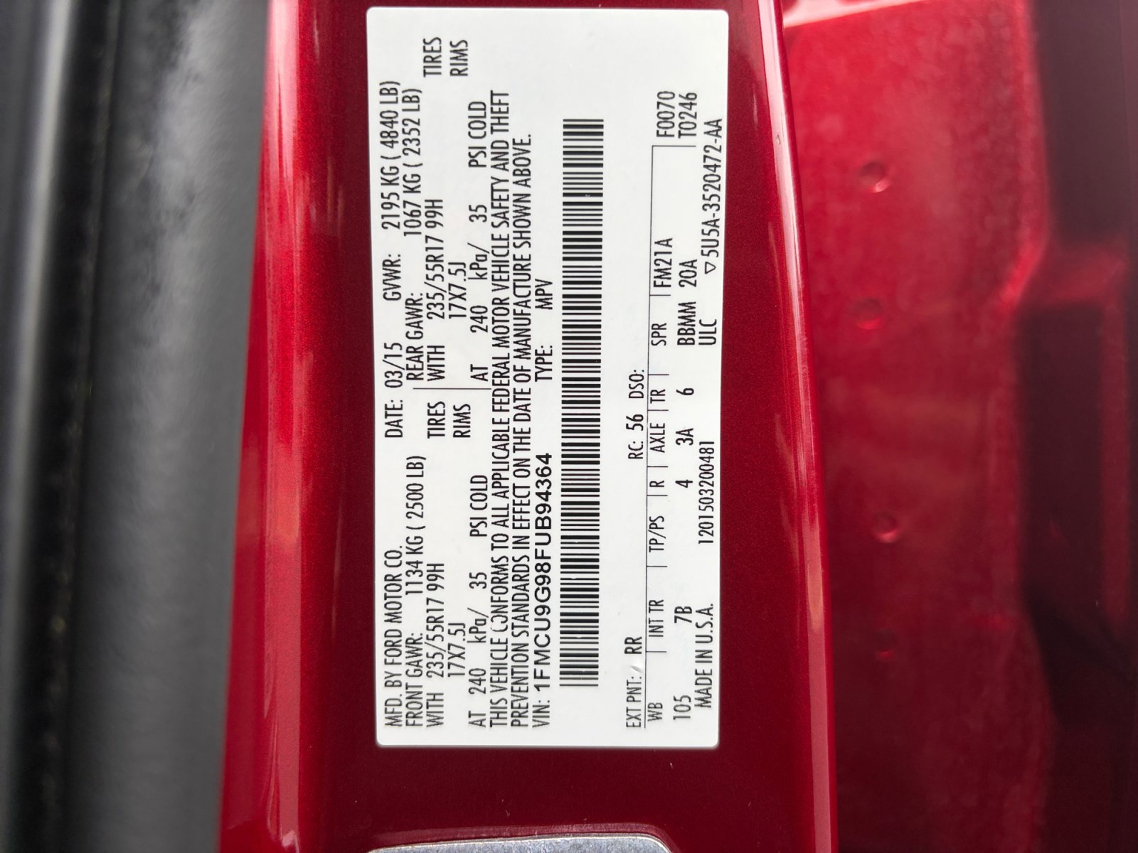 Used 2015 Ford Escape SE AWD/4WD image 34