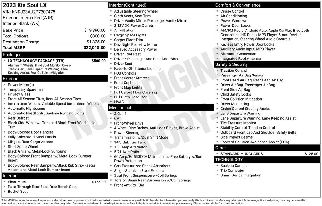 Certified 2023 Kia Soul LX w/ LX Technology Package image 3