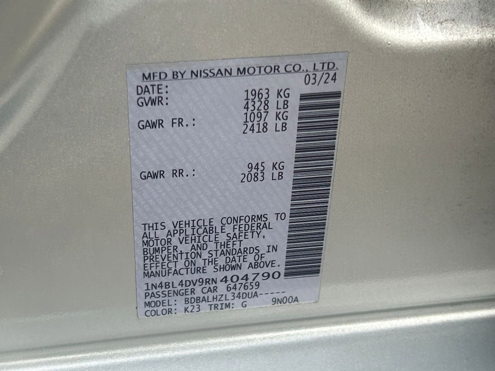 Used 2024 Nissan Altima 2.5 SV image 30