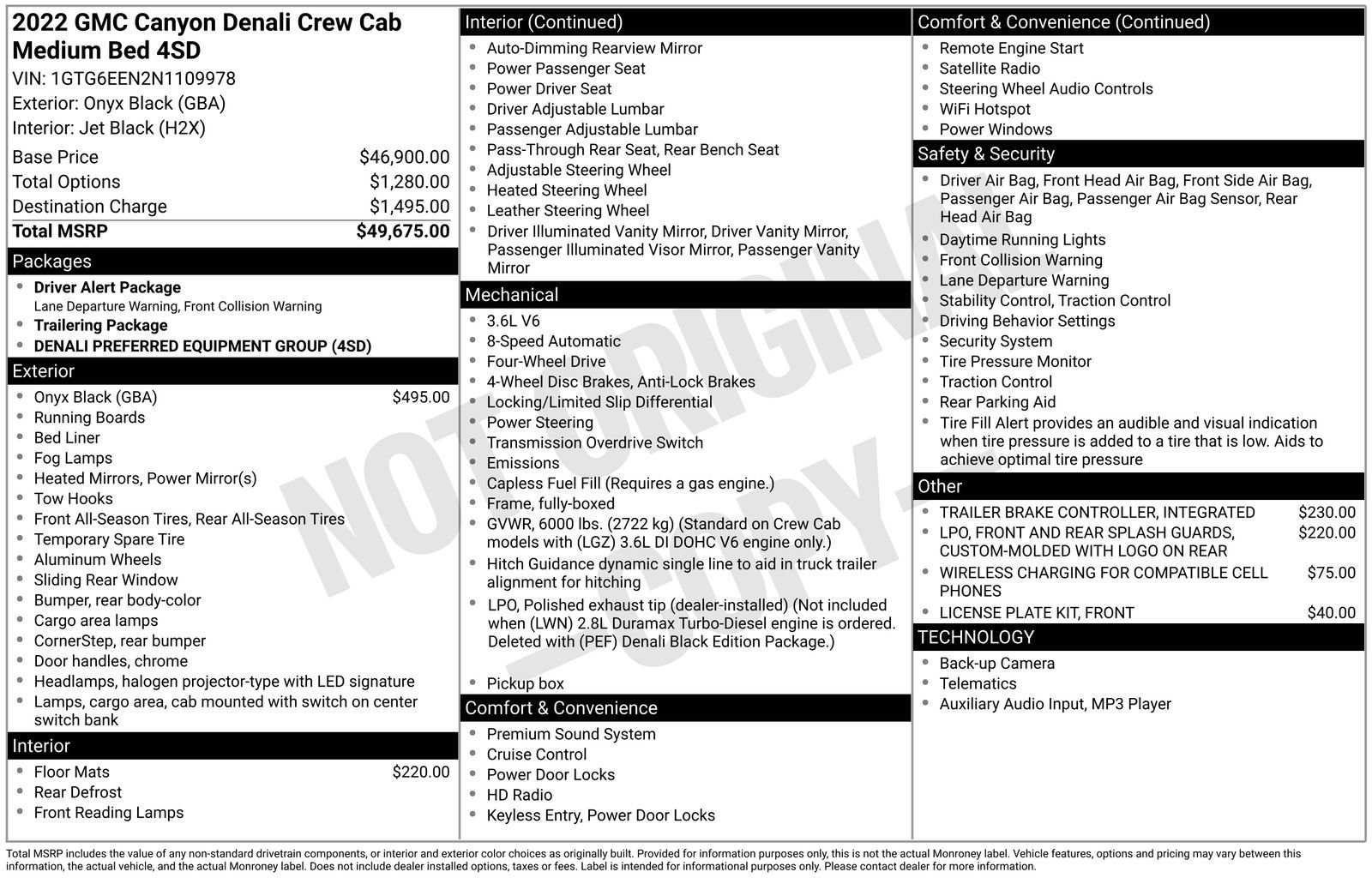 Used 2022 GMC Canyon Denali AWD/4WD image 72