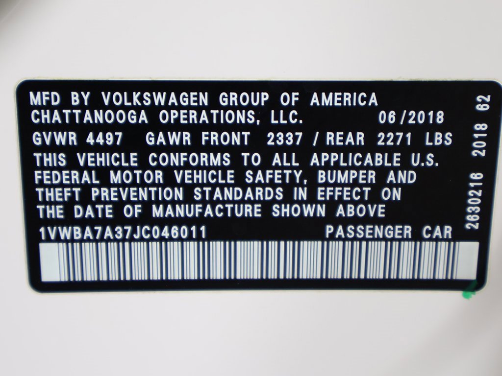 Used 2018 Volkswagen Passat 2.0T SE image 54