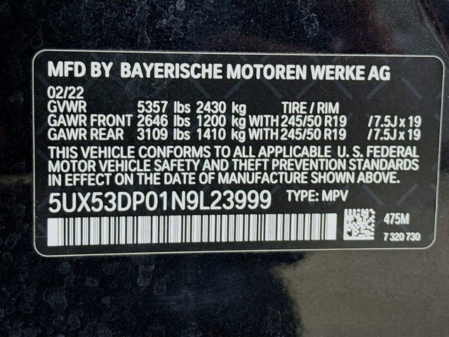 Used 2022 BMW X3 xDrive30i w/ Premium Package 2 image 33