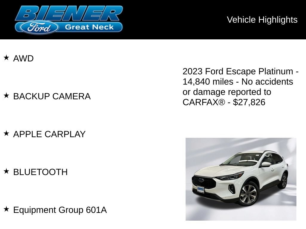Used 2023 Ford Escape Platinum AWD/4WD image 9