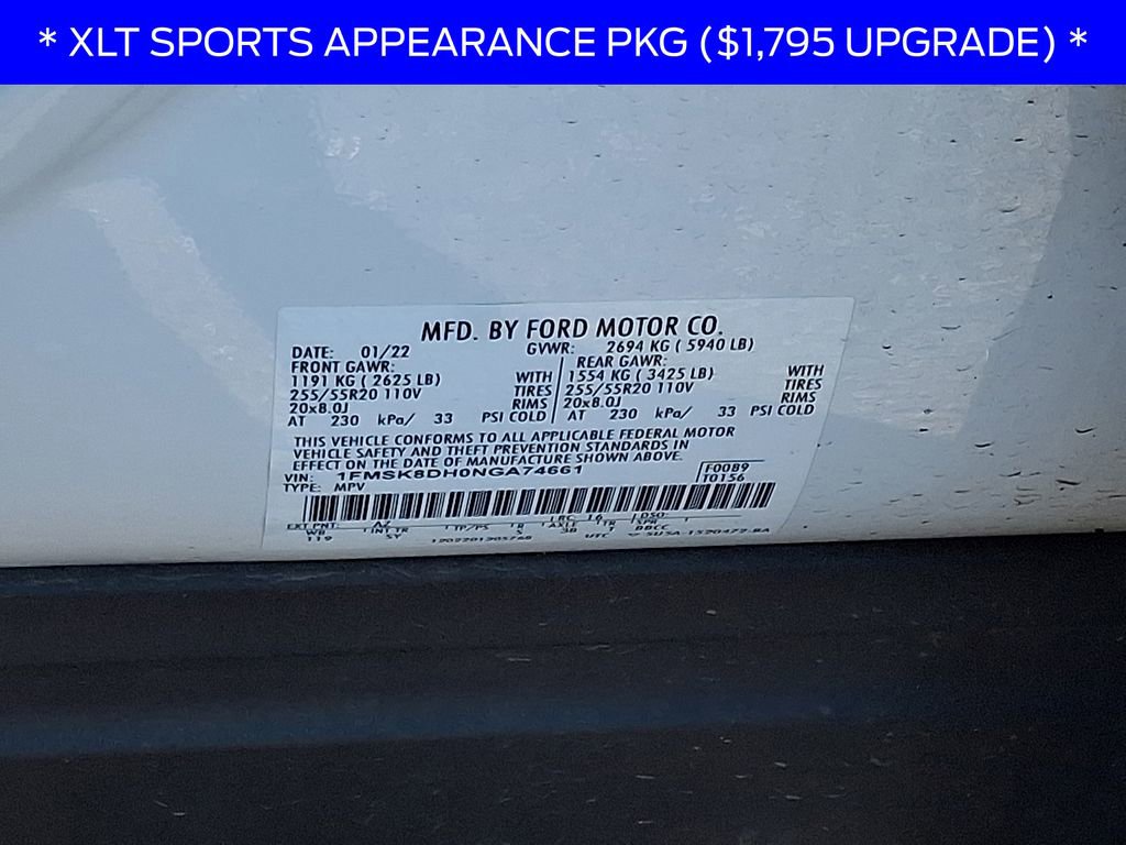 Used 2022 Ford Explorer XLT w/ Equipment Group 202A image 29