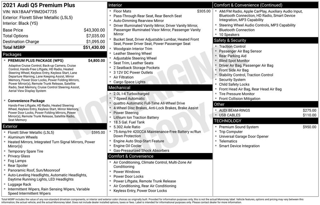 Certified 2021 Audi Q5 2.0T Premium Plus w/ Premium Plus Package image 3