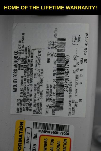 Used 2016 Ford Fusion SE w/ Equipment Group 202A AWD/4WD image 48