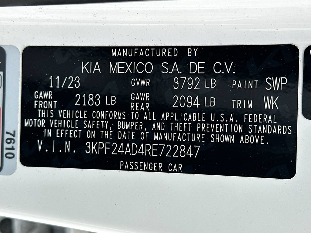 Certified 2024 Kia Forte LXS FWD image 31