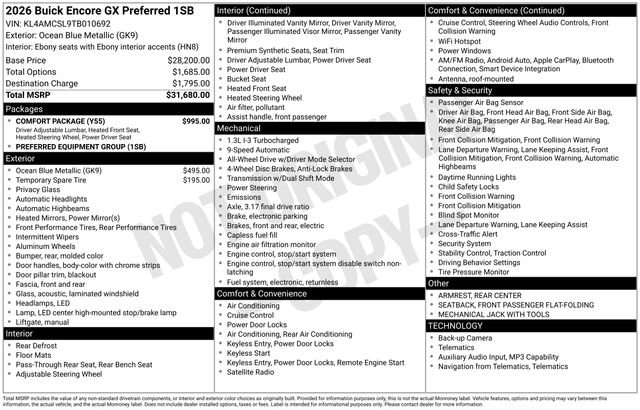 Certified 2026 Buick Encore GX Preferred w/ Comfort Package AWD/4WD image 3