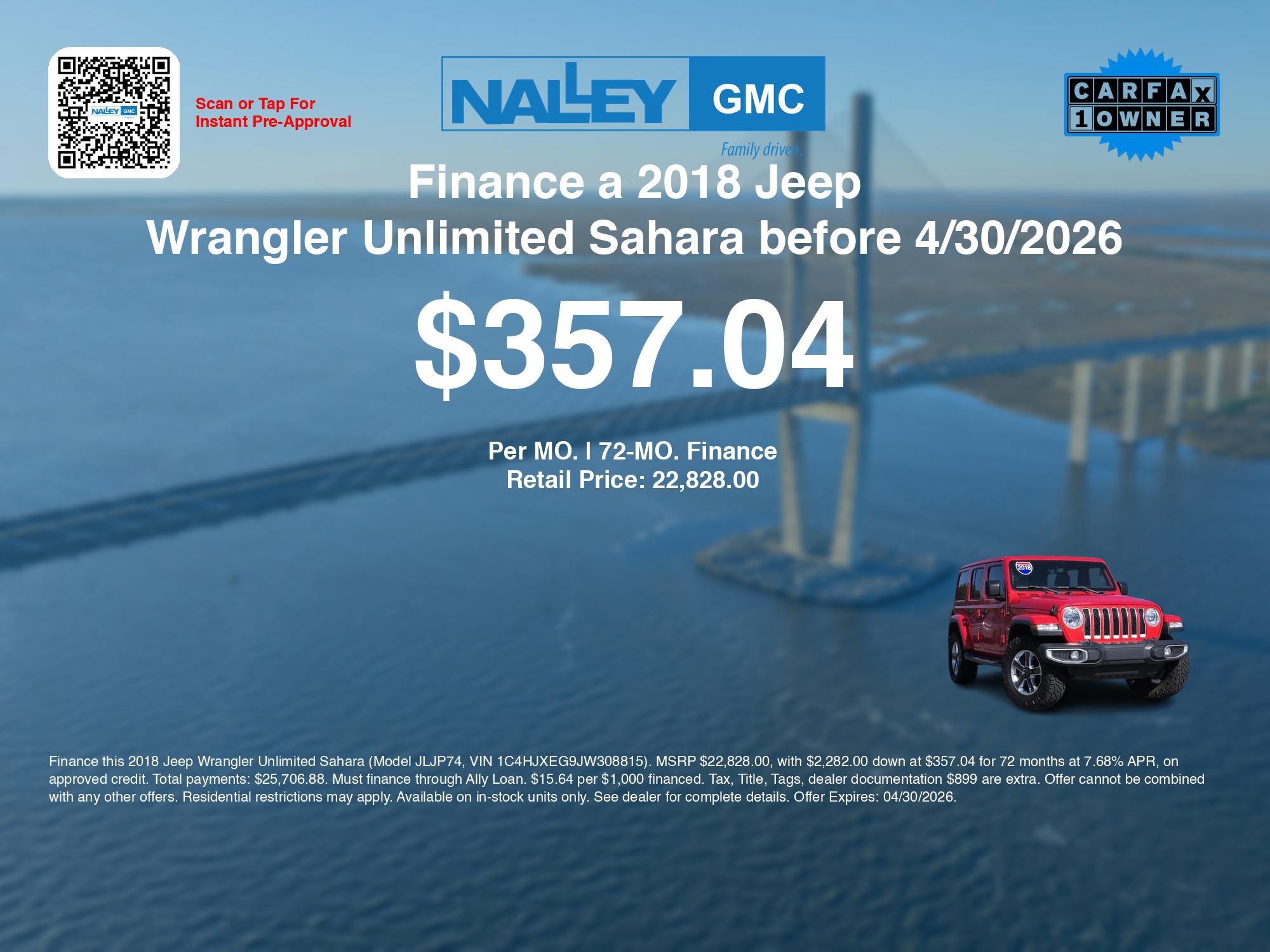 Used 2018 Jeep Wrangler Unlimited Sahara image 3
