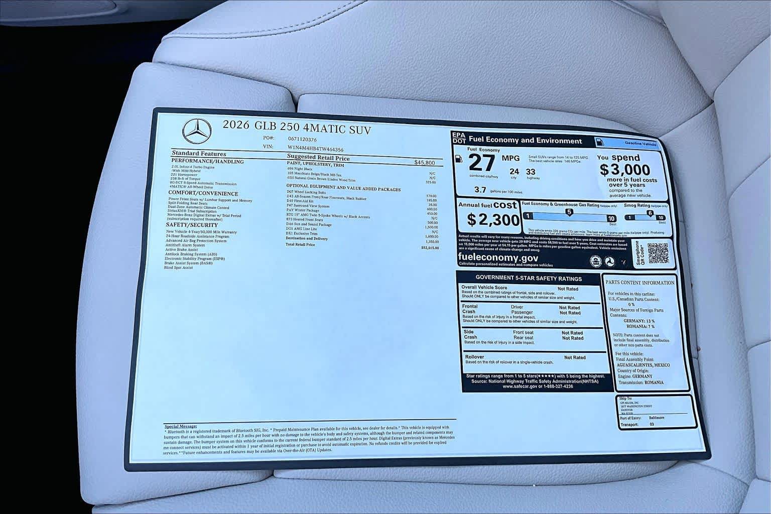 New 2026 Mercedes-Benz GLB 250 4MATIC image 17