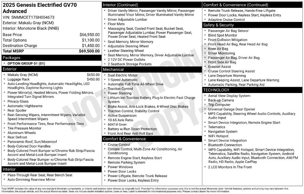 Used 2025 Genesis Electrified GV70 AWD/4WD image 21