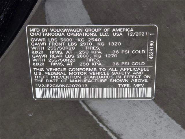 Used 2022 Volkswagen Atlas Cross Sport SE w/ Panoramic Sunroof Package FWD image 22