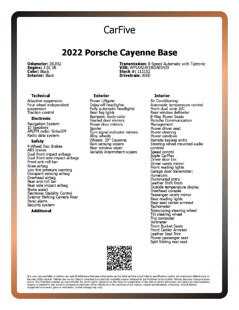 Used 2022 Porsche Cayenne w/ Premium Package AWD/4WD image 31