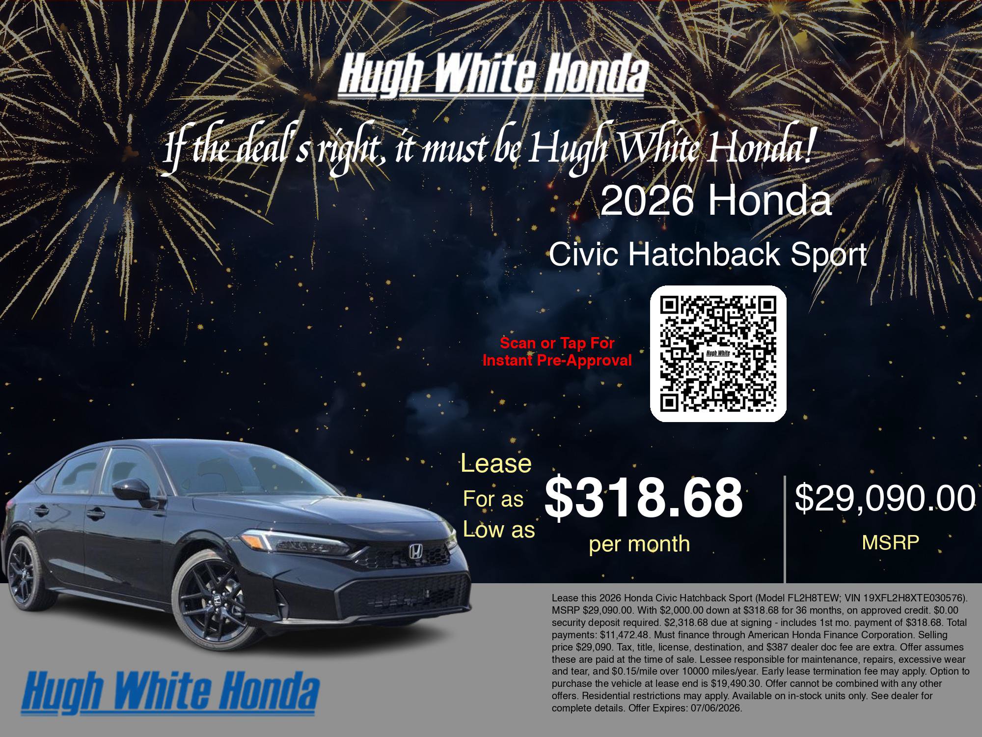 New 2026 Honda Civic Sport image 3