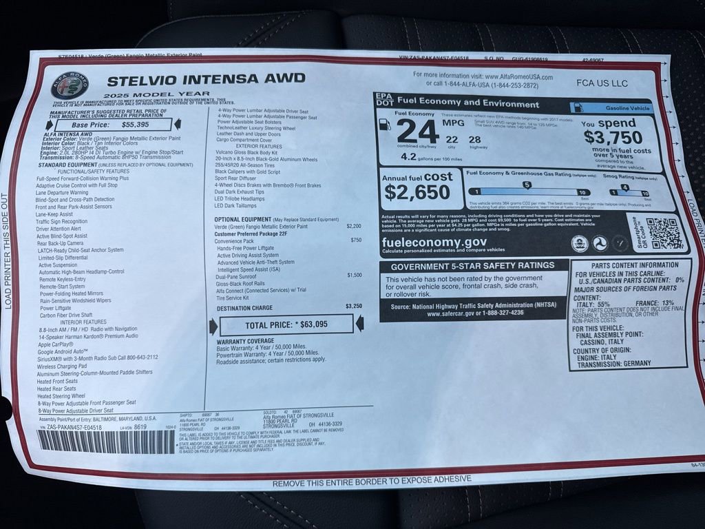 New 2025 Alfa Romeo Stelvio Sprint image 25