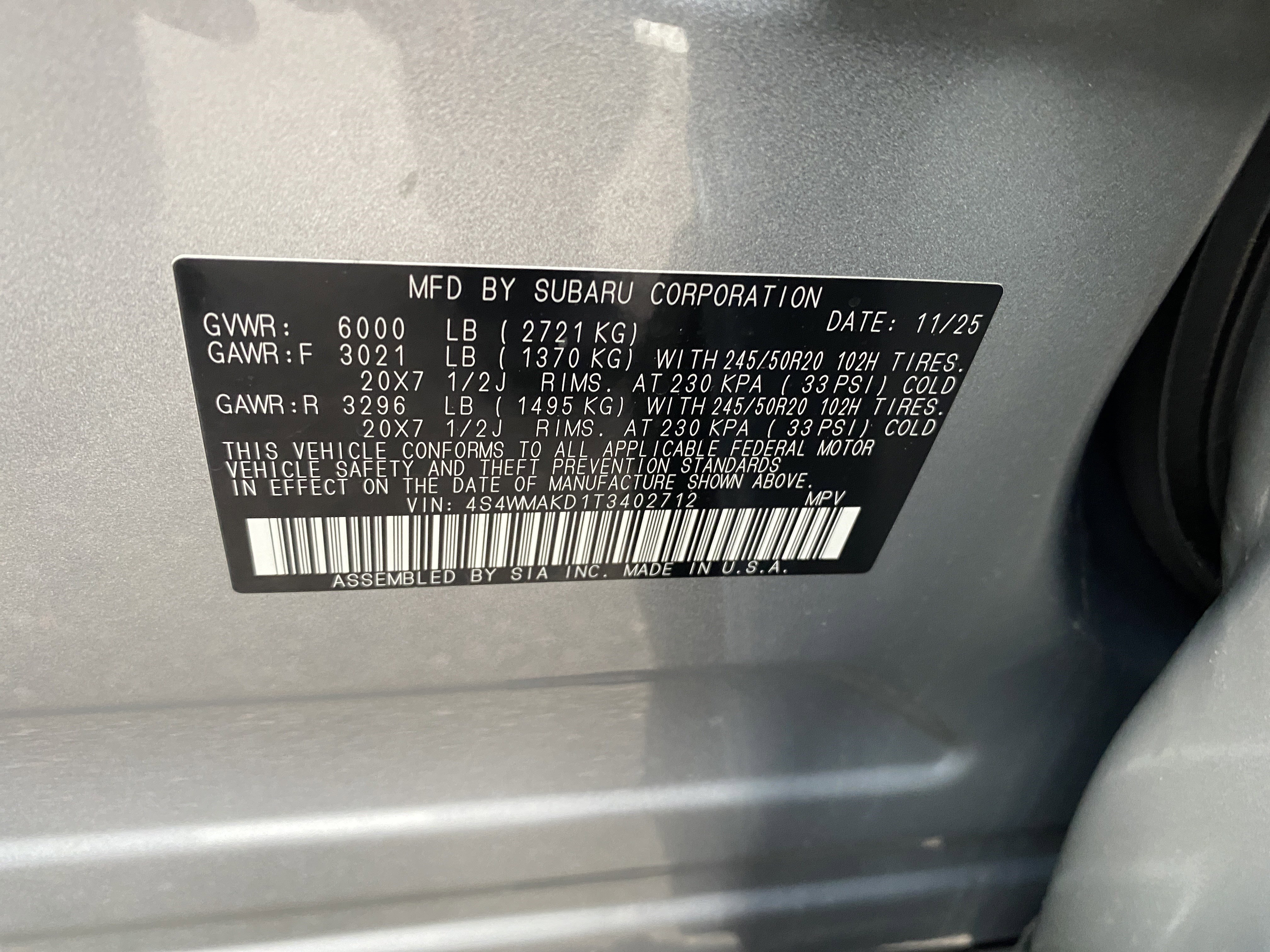 New 2026 Subaru Ascent Touring image 27