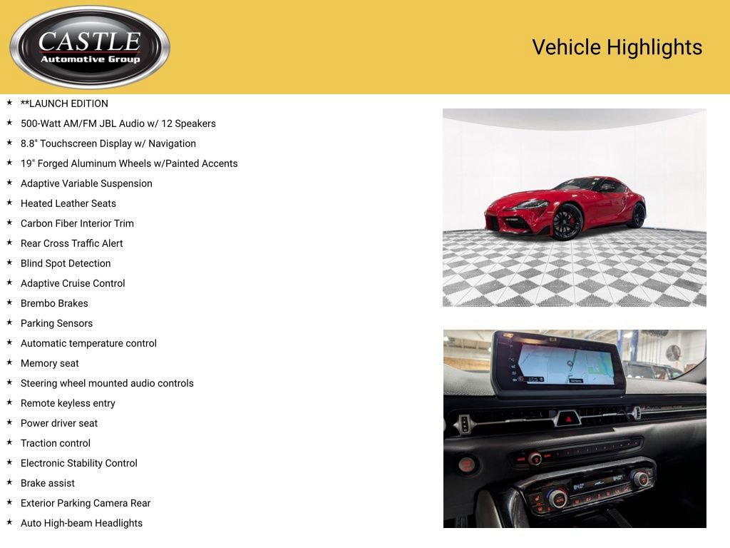 Used 2020 Toyota Supra Launch Edition w/ Driver Assist Package image 3