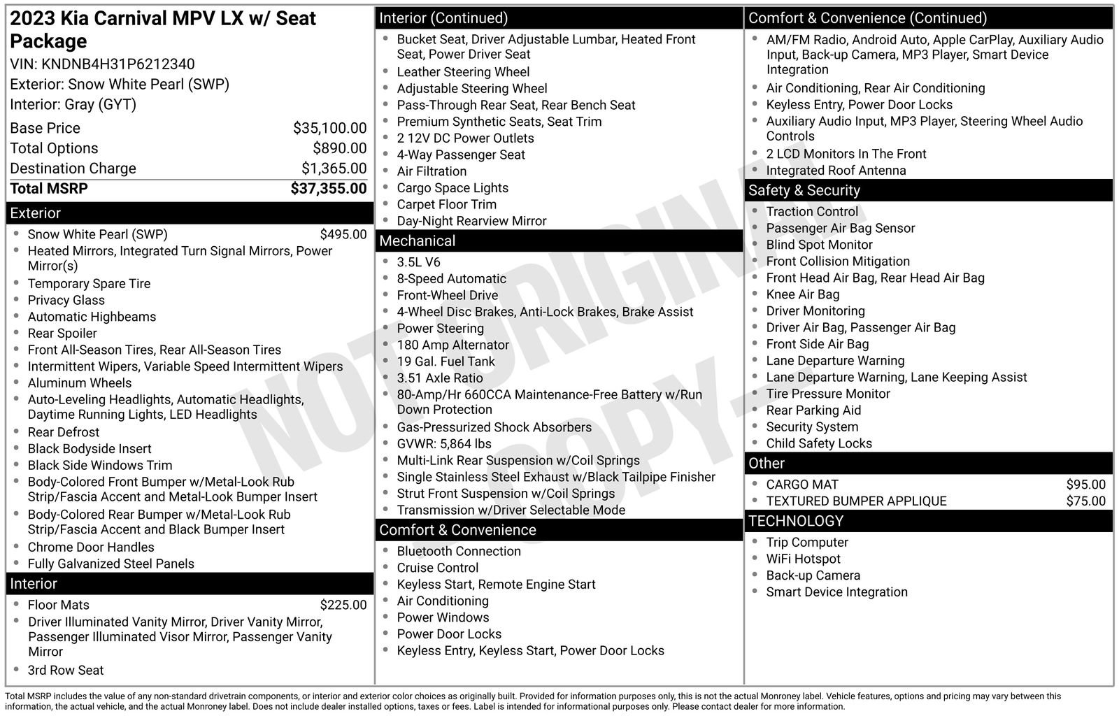 Certified 2023 Kia Carnival LX image 32