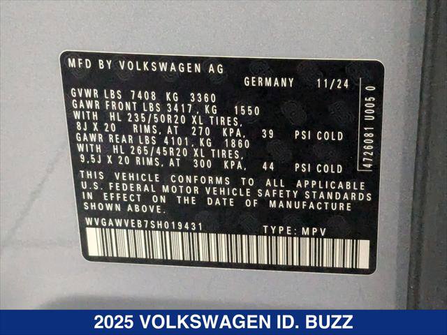 New 2025 Volkswagen ID. Buzz Pro S image 25