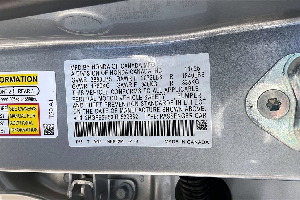 Certified 2026 Honda Civic Sport image 18