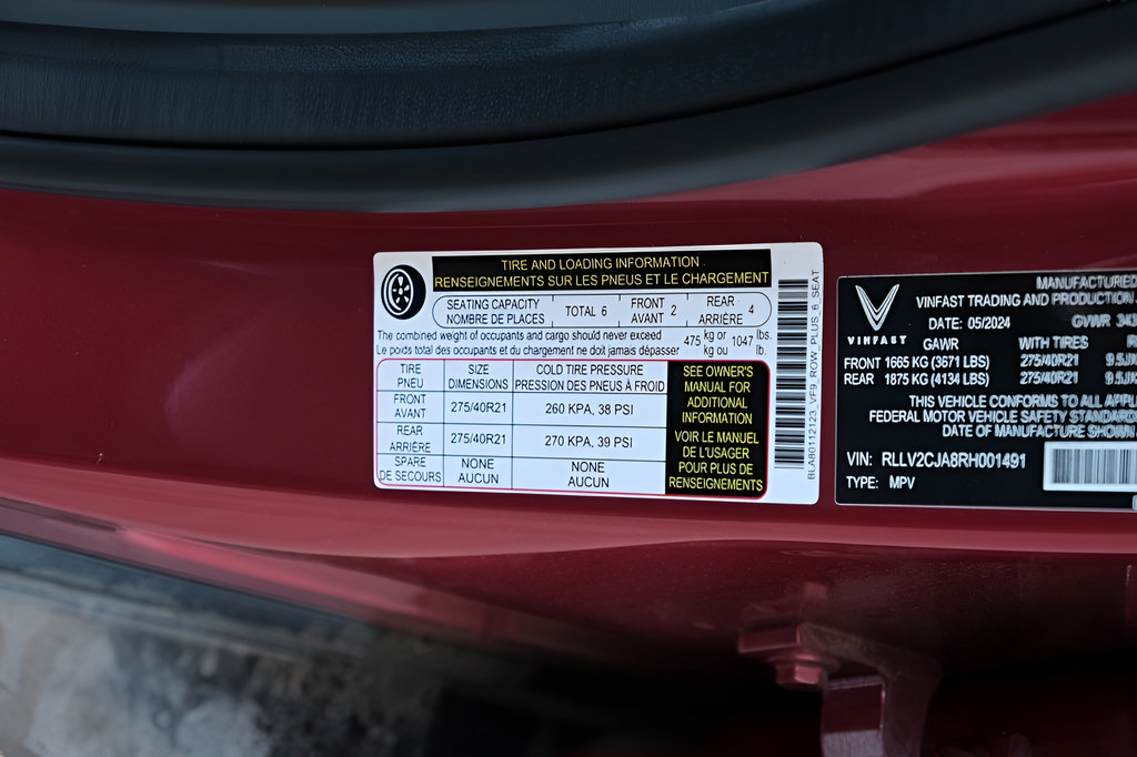 New 2024 VinFast VF 9 Plus AWD/4WD image 44