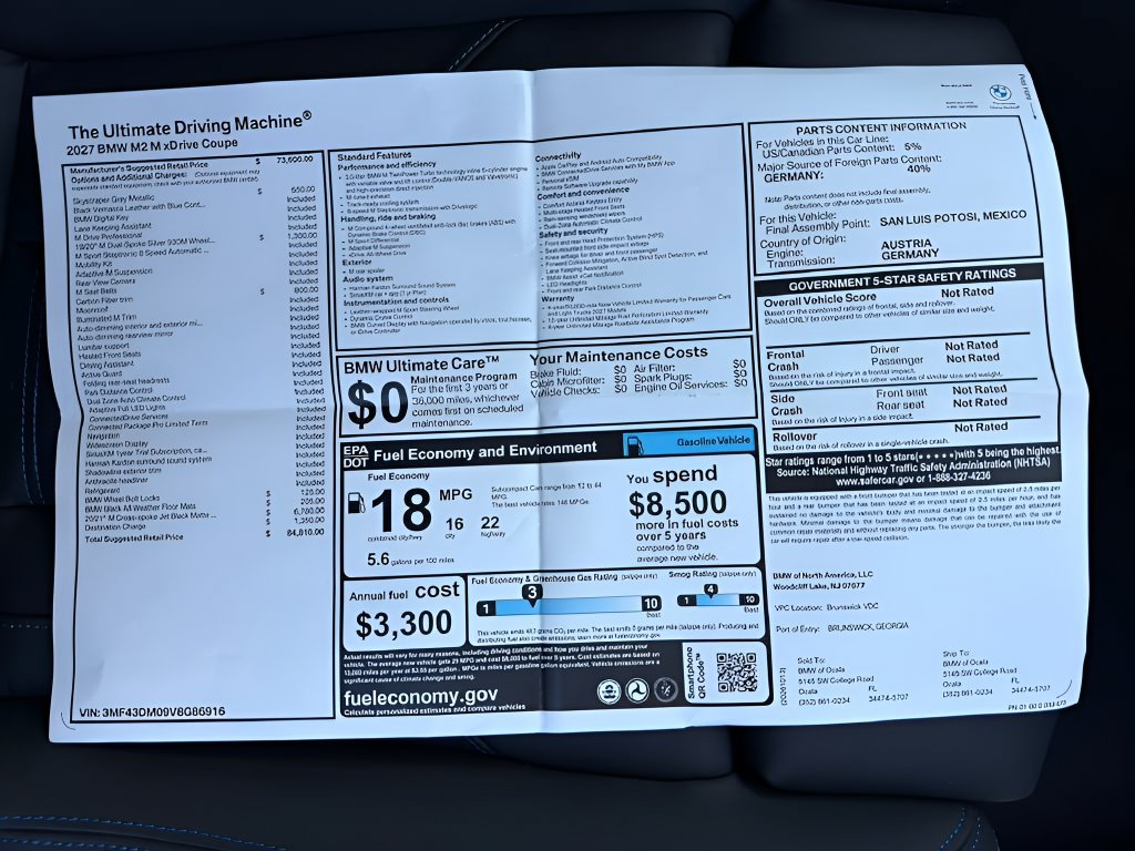 New 2027 BMW M2 Coupe AWD/4WD image 25