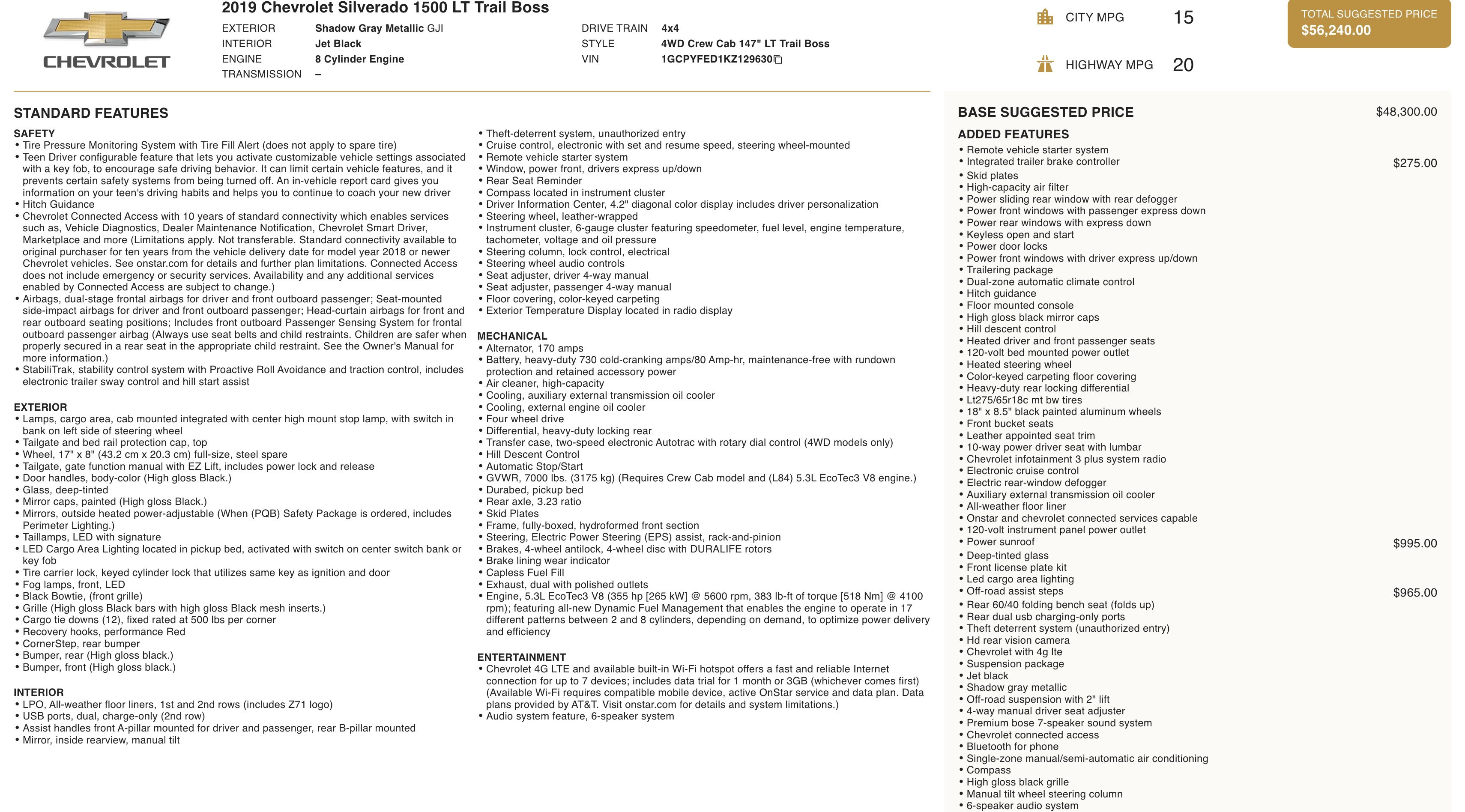 Used 2019 Chevrolet Silverado 1500 LT Trail Boss image 5