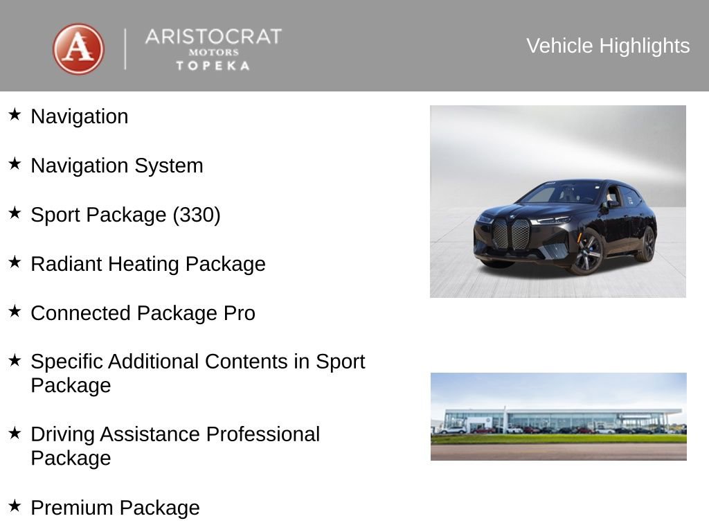Certified 2023 BMW iX xDrive50 w/ Premium Package AWD/4WD image 4