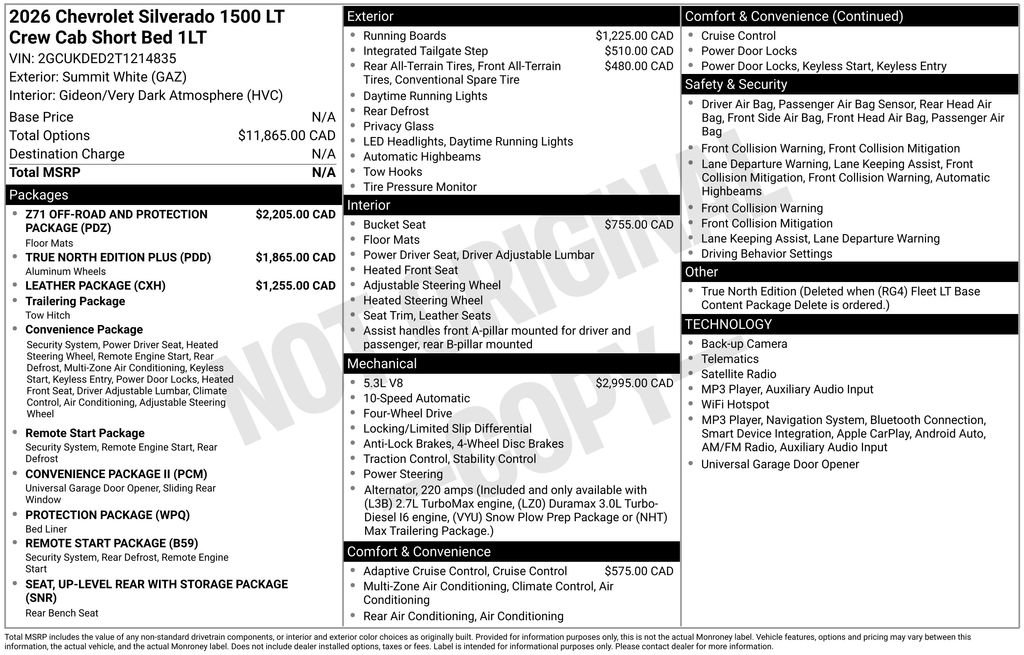 New 2026 Chevrolet Silverado 1500 LT AWD/4WD image 32