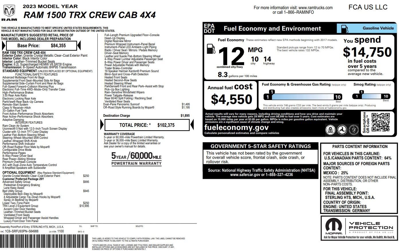 Used 2023 RAM 1500 TRX w/ TRX Level 2 Equipment Group image 39
