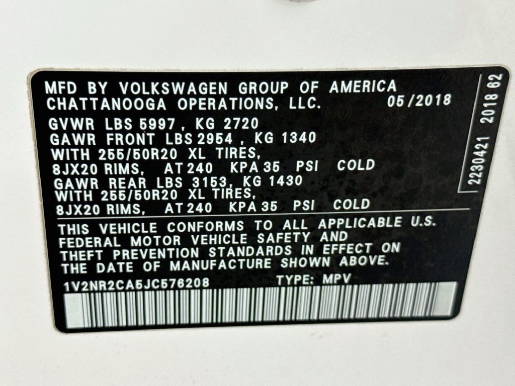 Used 2018 Volkswagen Atlas SEL Premium AWD/4WD image 34