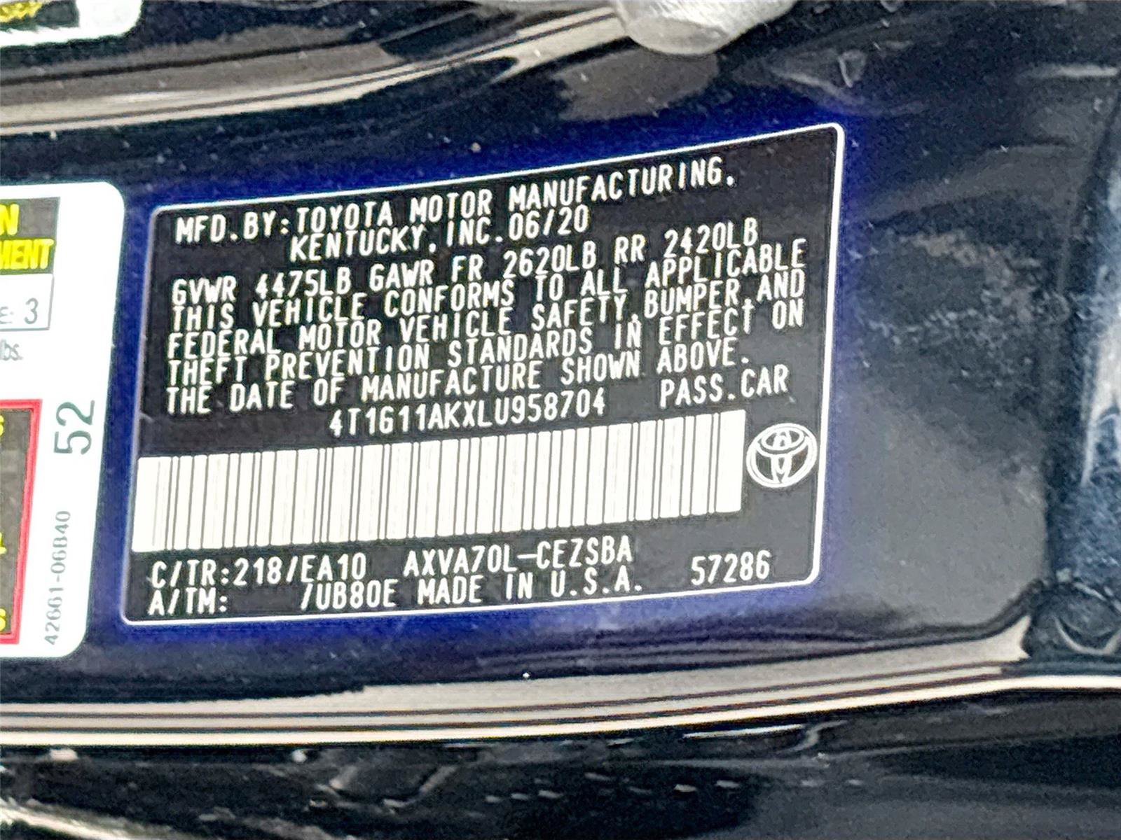 Used 2020 Toyota Camry SE FWD image 31