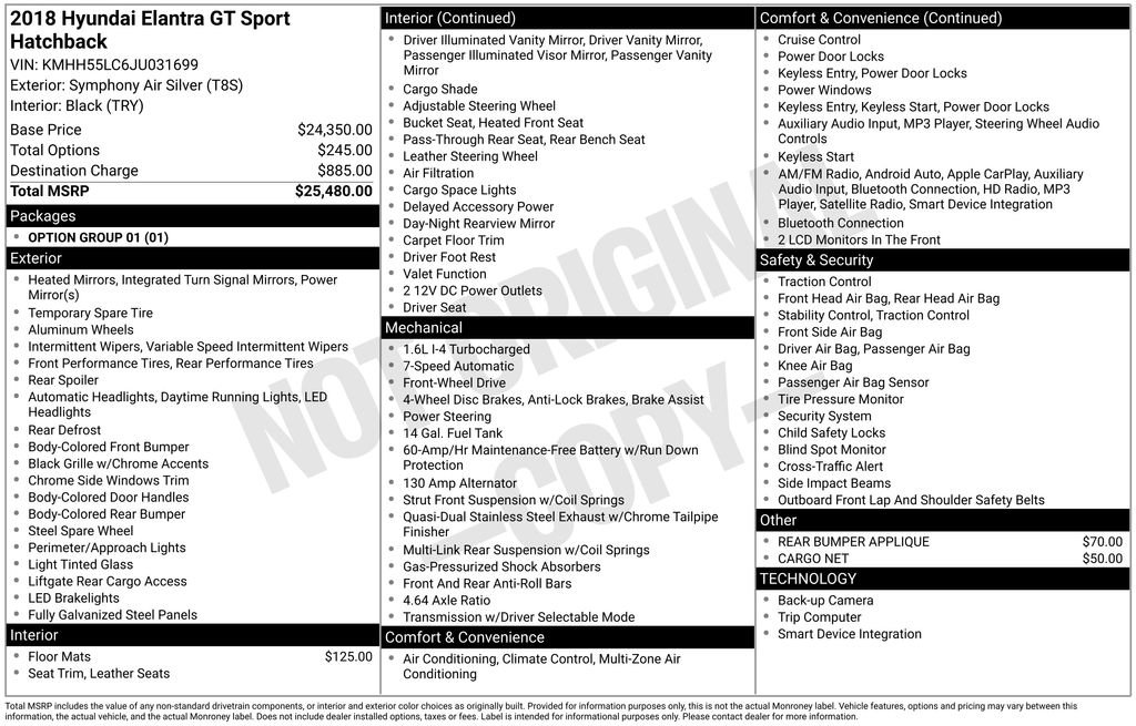 Used 2018 Hyundai Elantra GT Sport image 35