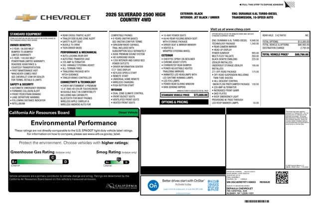 New 2026 Chevrolet Silverado 2500 High Country w/ Technology Package AWD/4WD image 2
