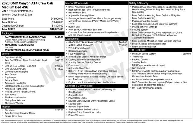 Used 2023 GMC Canyon AT4 w/ Canyon Safety Plus Package AWD/4WD image 4