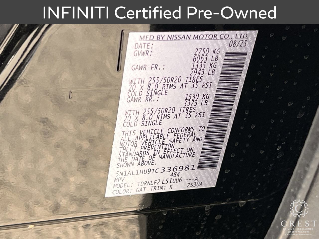 Certified 2026 INFINITI QX60 Autograph w/ Dark Cargo Package image 33