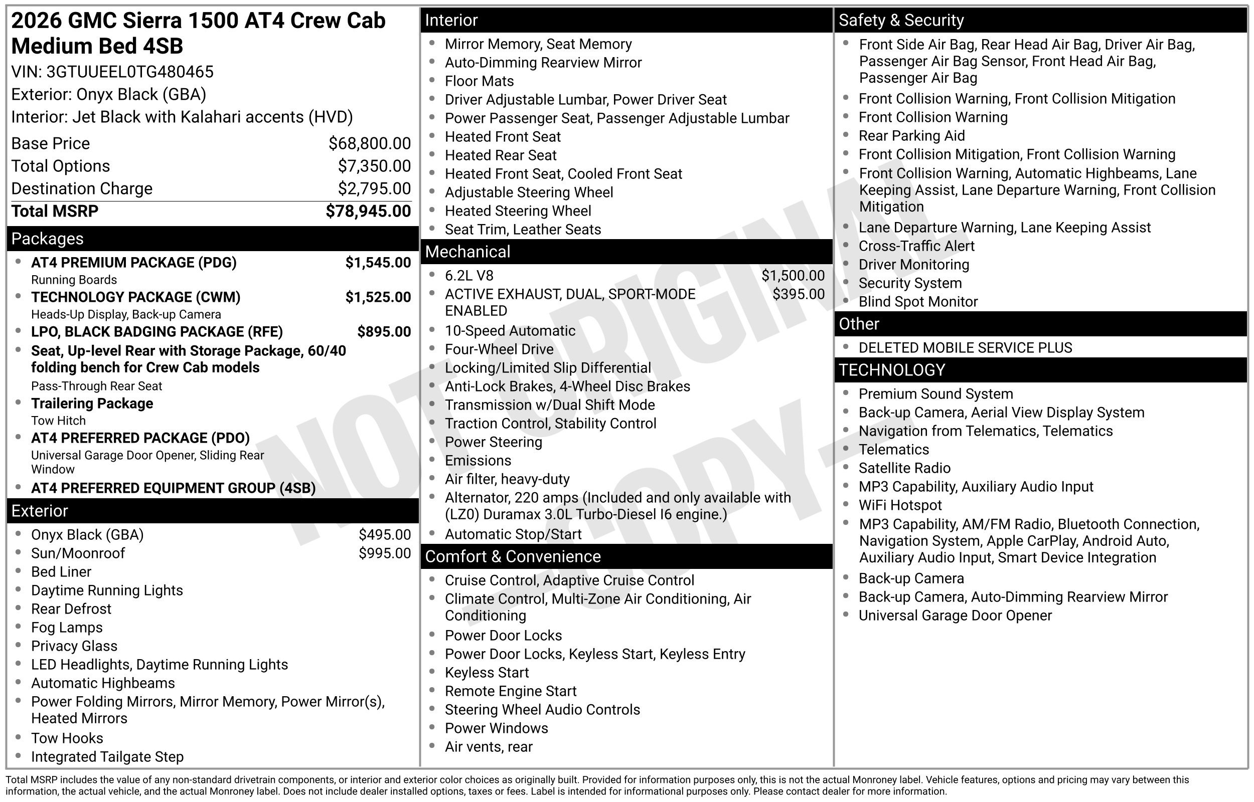 New 2026 GMC Sierra 1500 AT4 w/ AT4 Premium Package AWD/4WD image 3