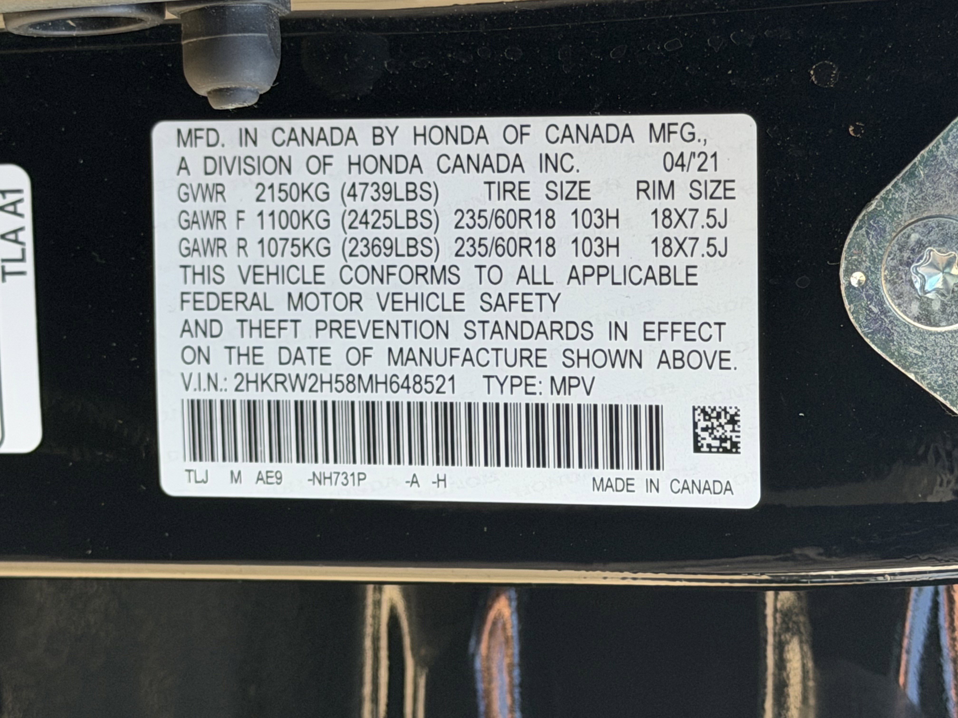 Certified 2021 Honda CR-V EX image 4