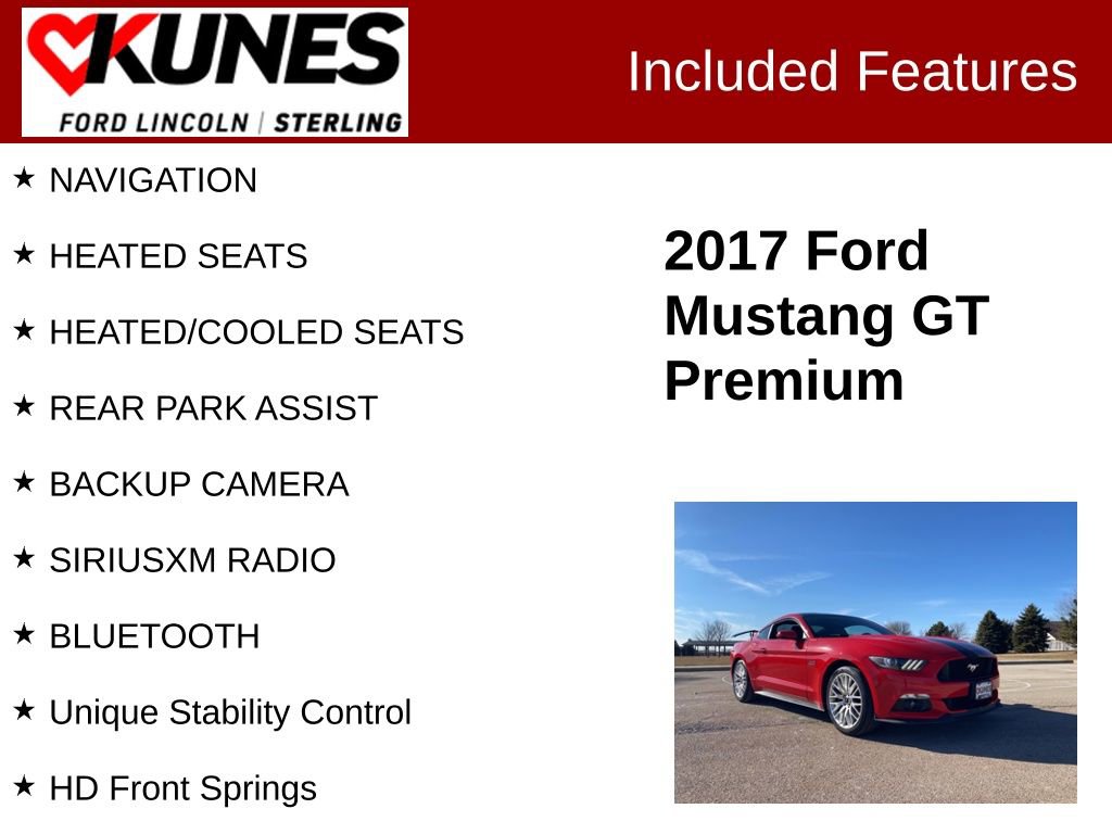Used 2017 Ford Mustang GT Premium w/ GT Performance Package image 2