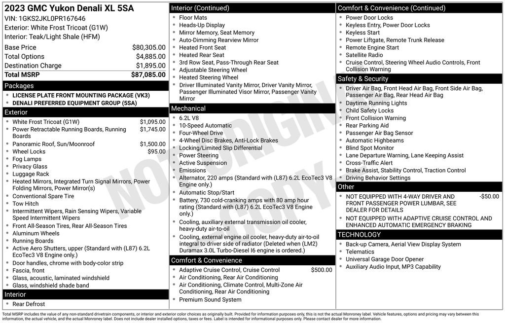 Used 2023 GMC Yukon XL Denali AWD/4WD image 41