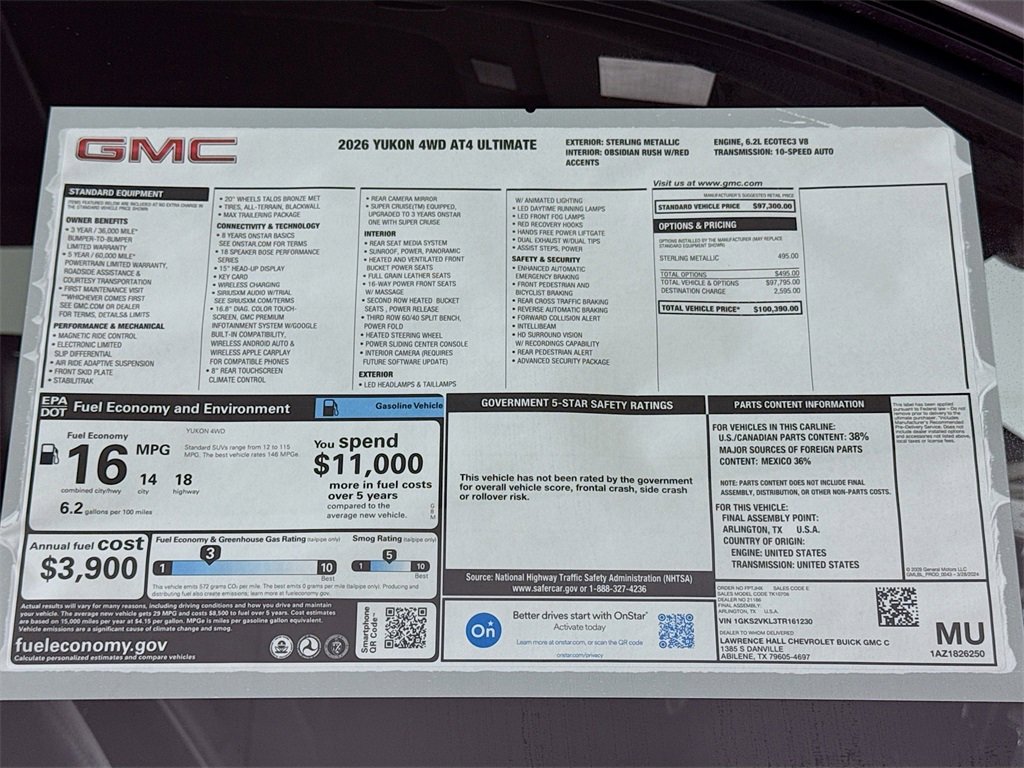 New 2026 GMC Yukon AT4 Ultimate image 20