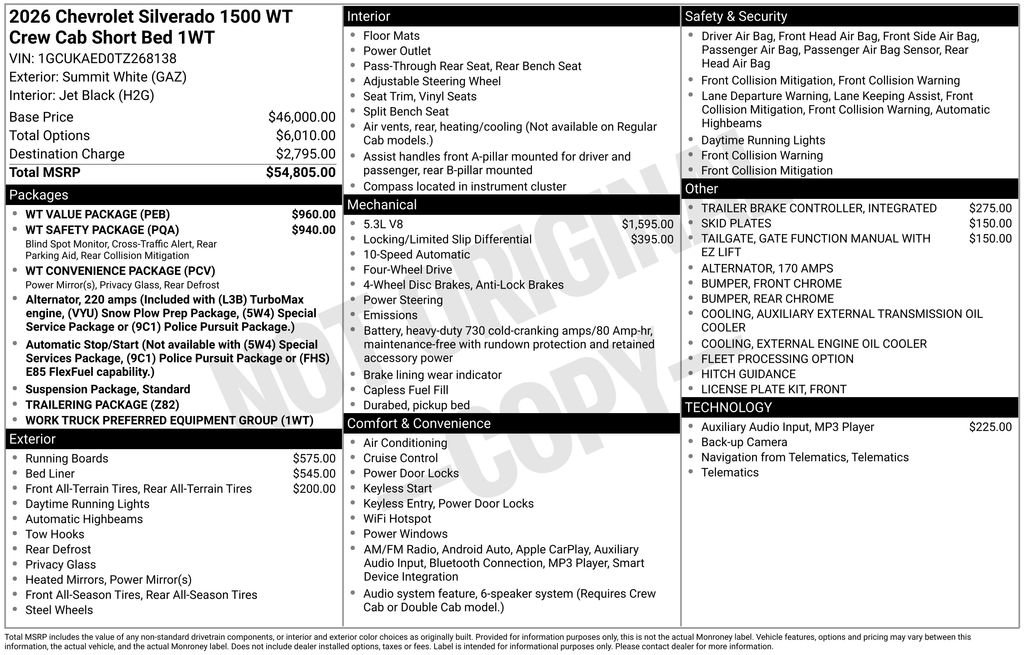 New 2026 Chevrolet Silverado 1500 W/T w/ WT Value Package image 32