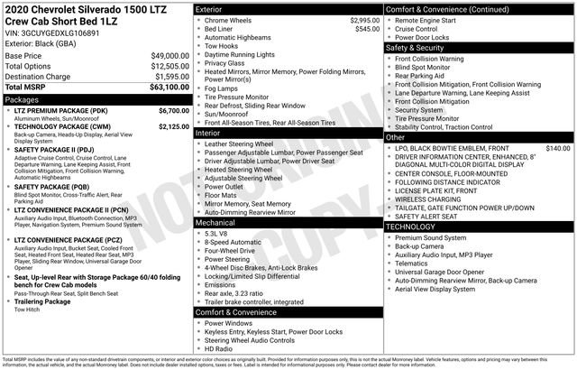 Used 2020 Chevrolet Silverado 1500 LTZ w/ LTZ Premium Package image 36