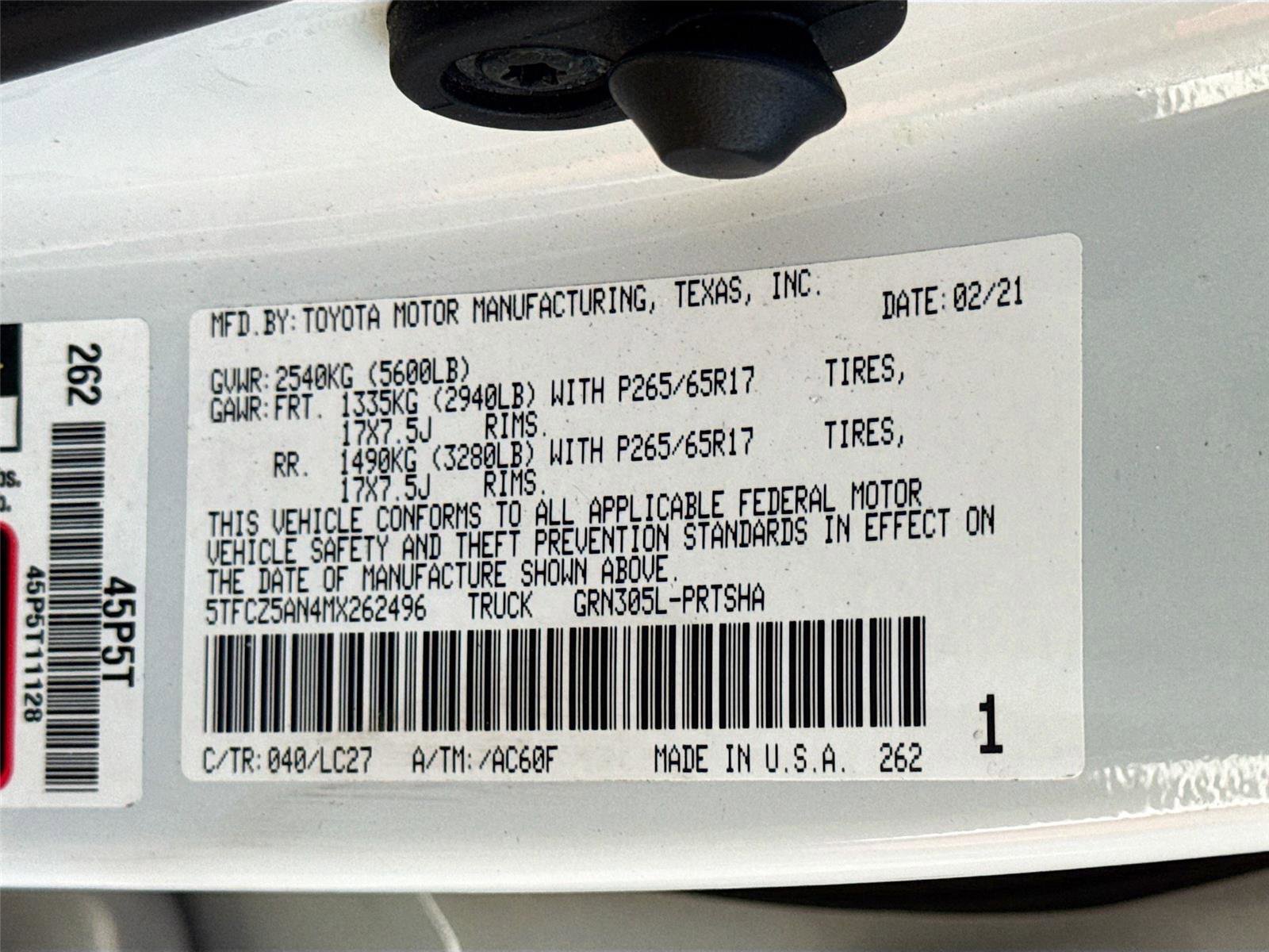 Used 2021 Toyota Tacoma TRD Sport w/ TRD Premium Sport Package image 32