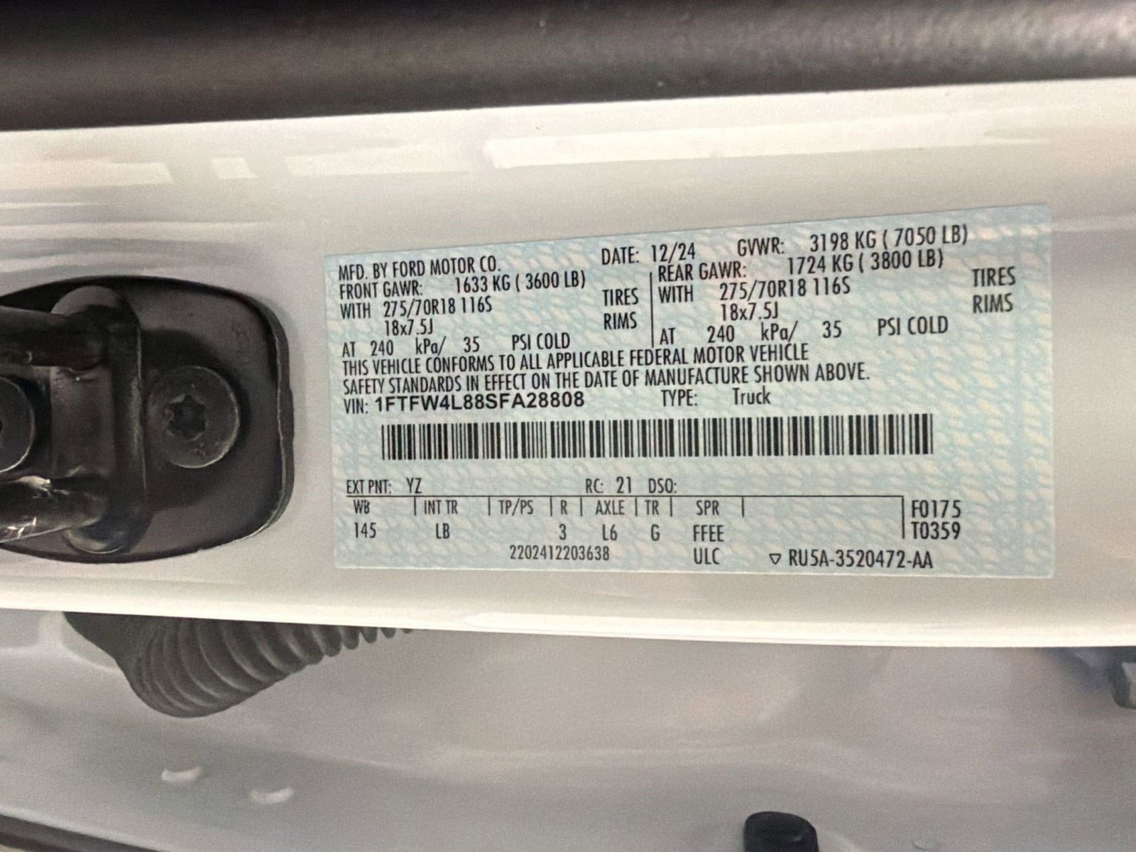 Used 2025 Ford F150 Tremor w/ Bed Utility Package image 18