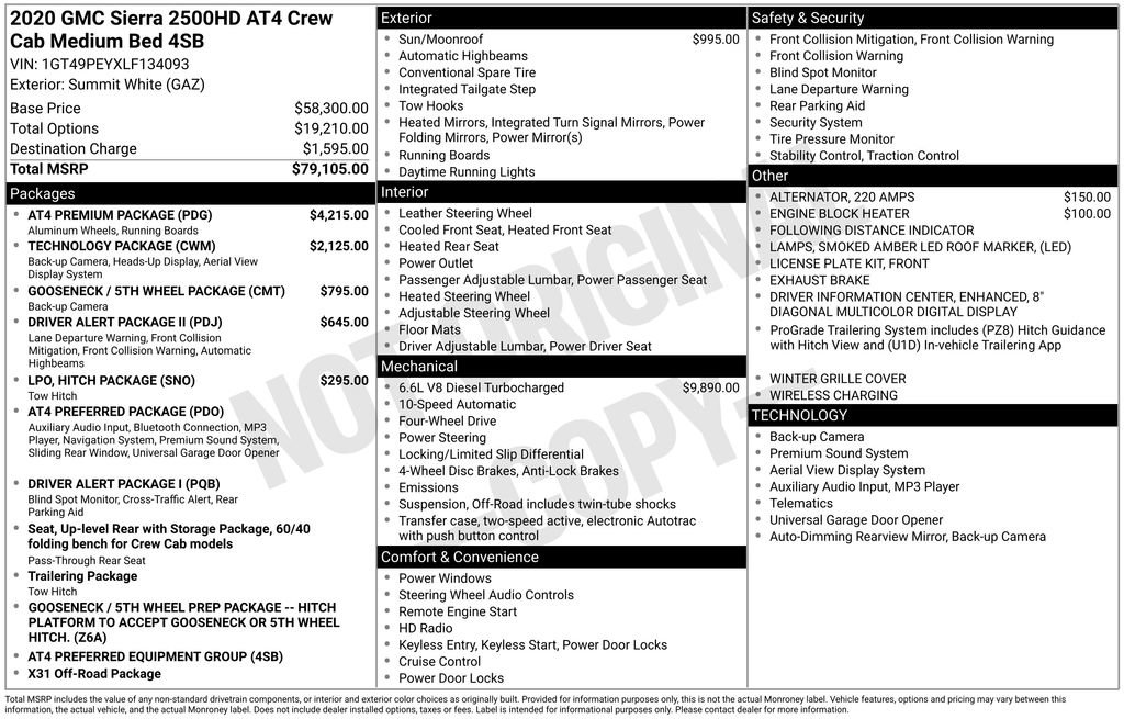 Used 2020 GMC Sierra 2500 AT4 w/ AT4 Premium Package image 2